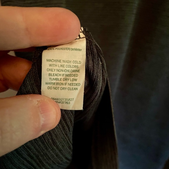 Perry Ellis as L gray/black stripe collared polo t-shirt - Picture 5 of 5